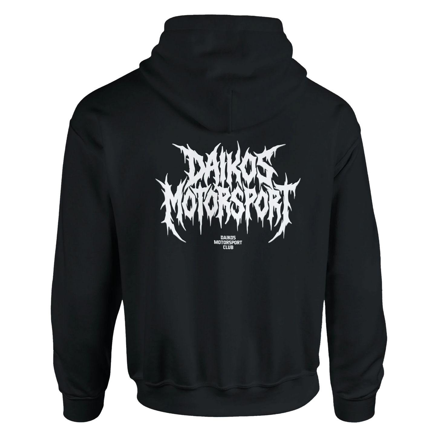Hoodie DAIKOS Phantom noir avec logo DAIKOS Motorsport design agressif
