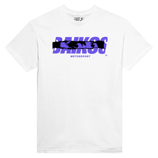 T-shirt DAIKOS INSOMNIA BLANC streetwear moto logo DAIKOS bleu