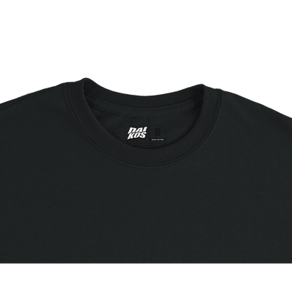 Détail col t-shirt DAIKOS ORIGIN noir streetwear moto