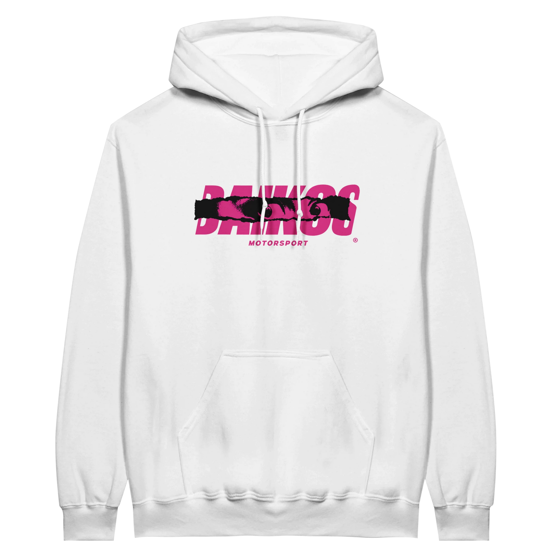 Hoodie DAIKOS GP blanc streetwear moto logo DAIKOS rose