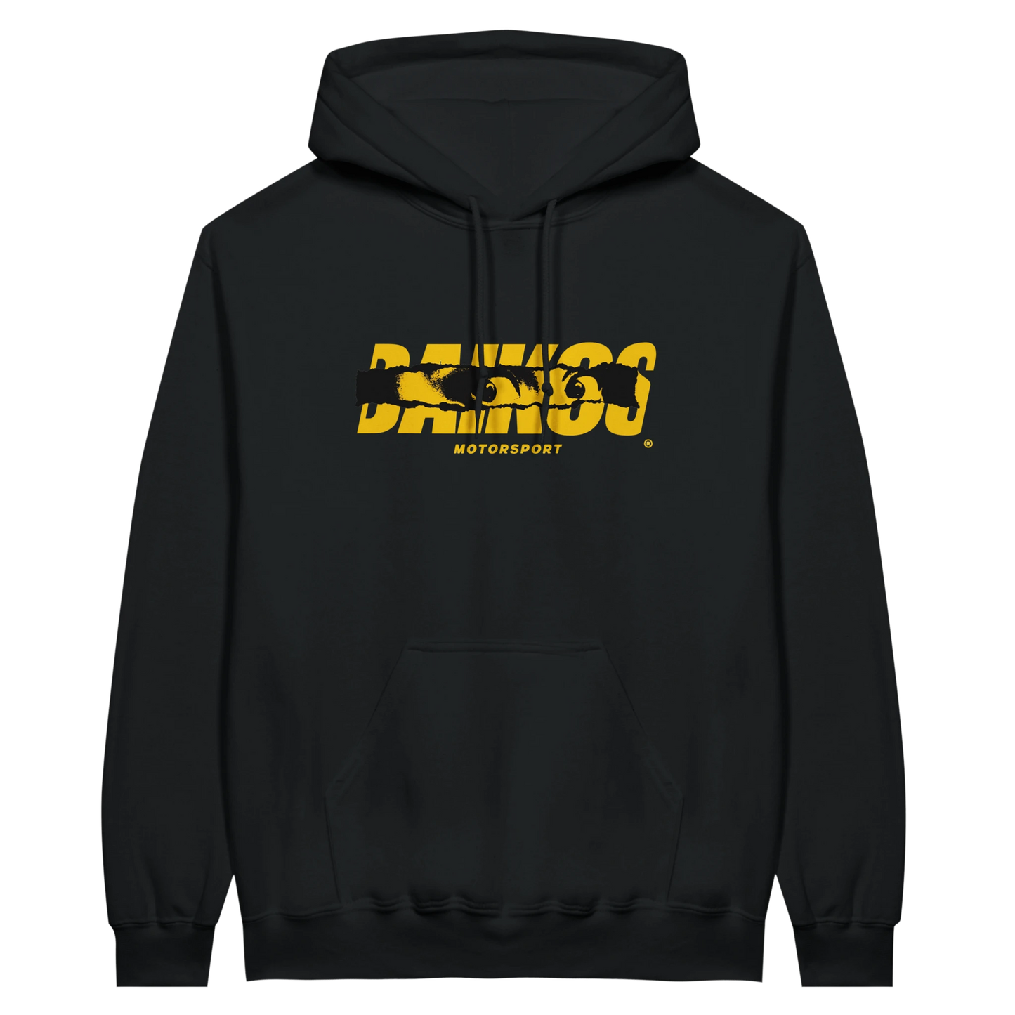 Hoodie DAIKOS GP noir streetwear moto logo DAIKOS jaune