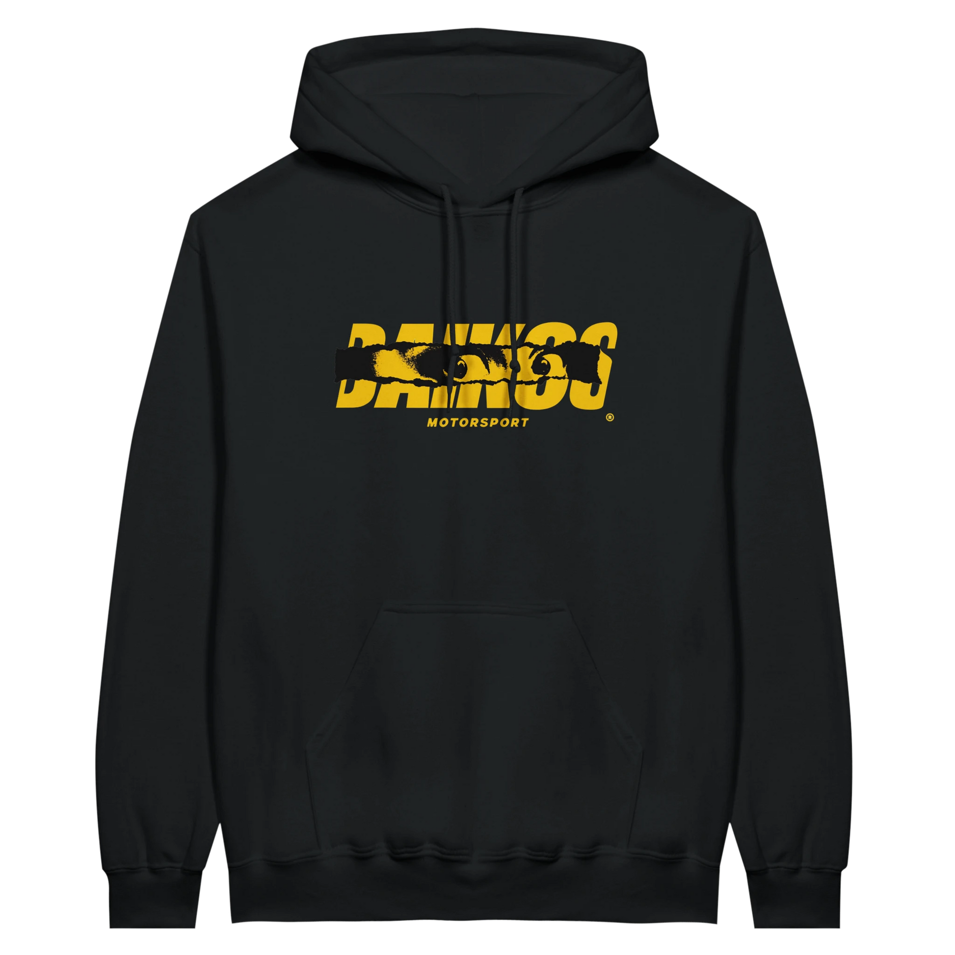 Hoodie DAIKOS GP noir streetwear moto logo DAIKOS jaune