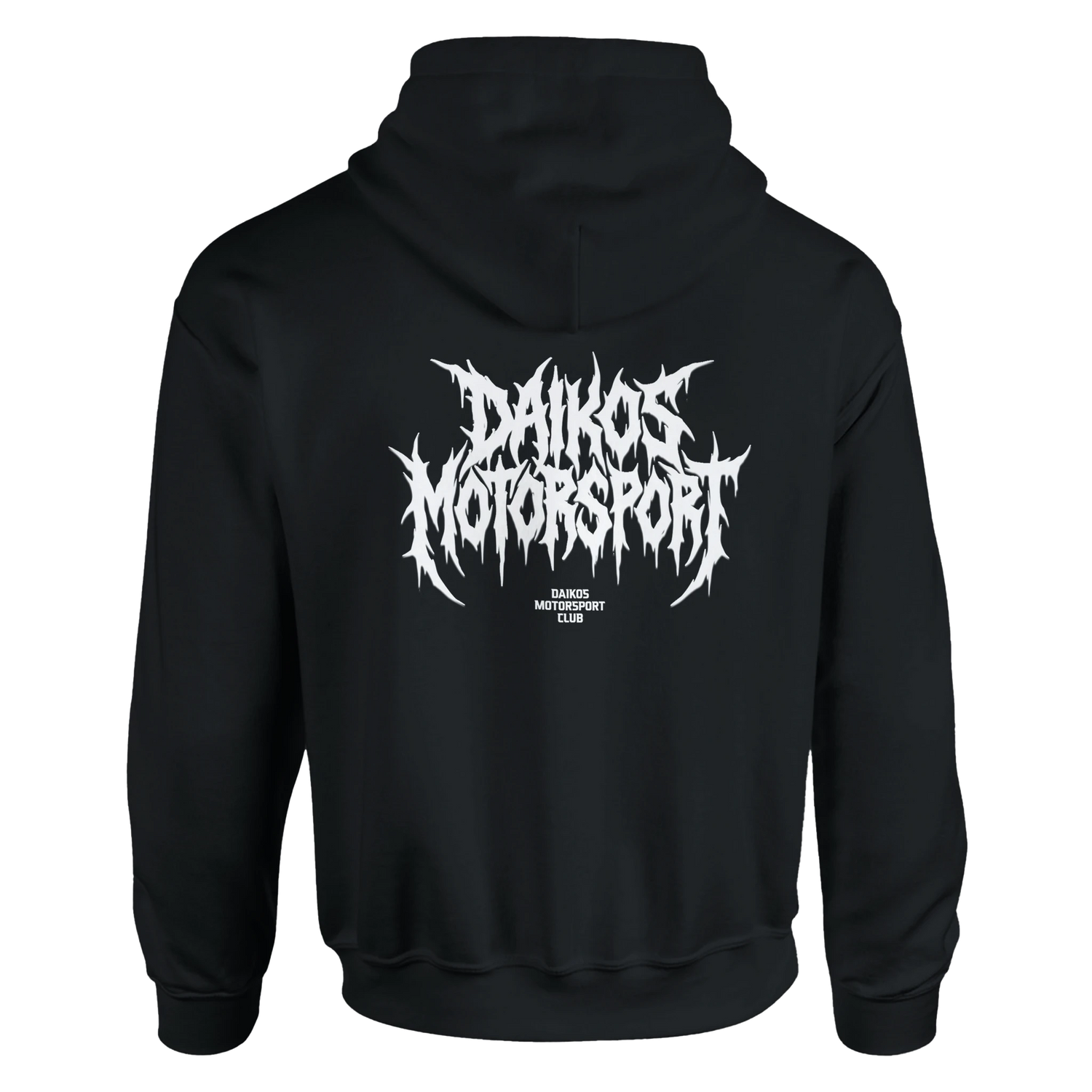 Hoodie DAIKOS Phantom noir avec logo DAIKOS Motorsport design agressif