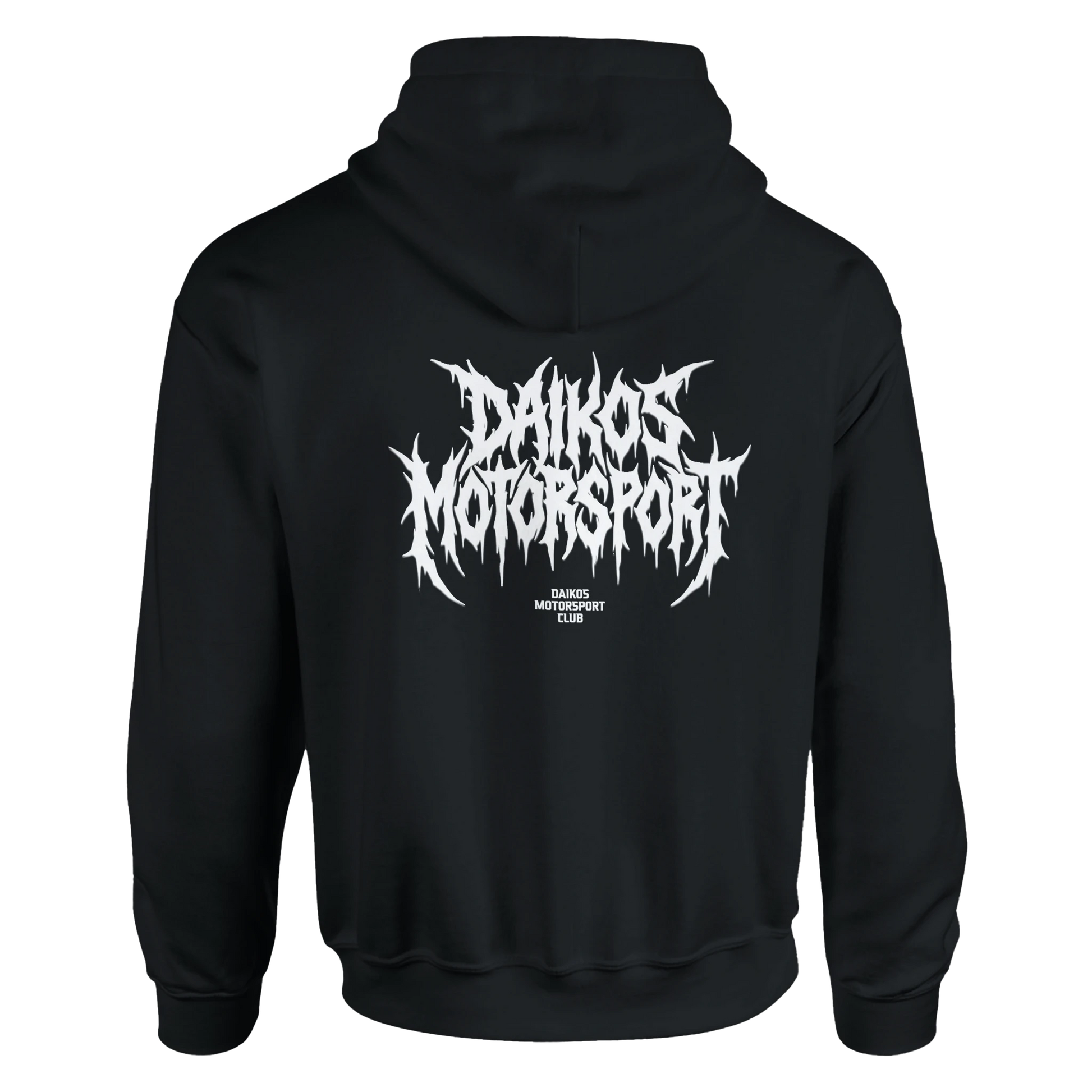 Hoodie DAIKOS Phantom noir avec logo DAIKOS Motorsport design agressif
