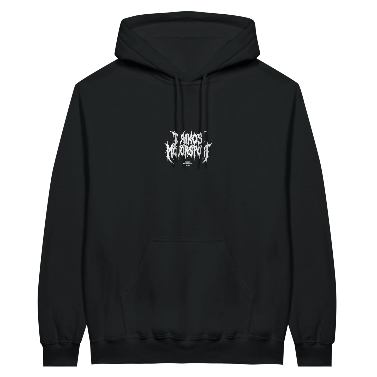Hoodie DAIKOS Phantom noir streetwear motorsport logo blanc