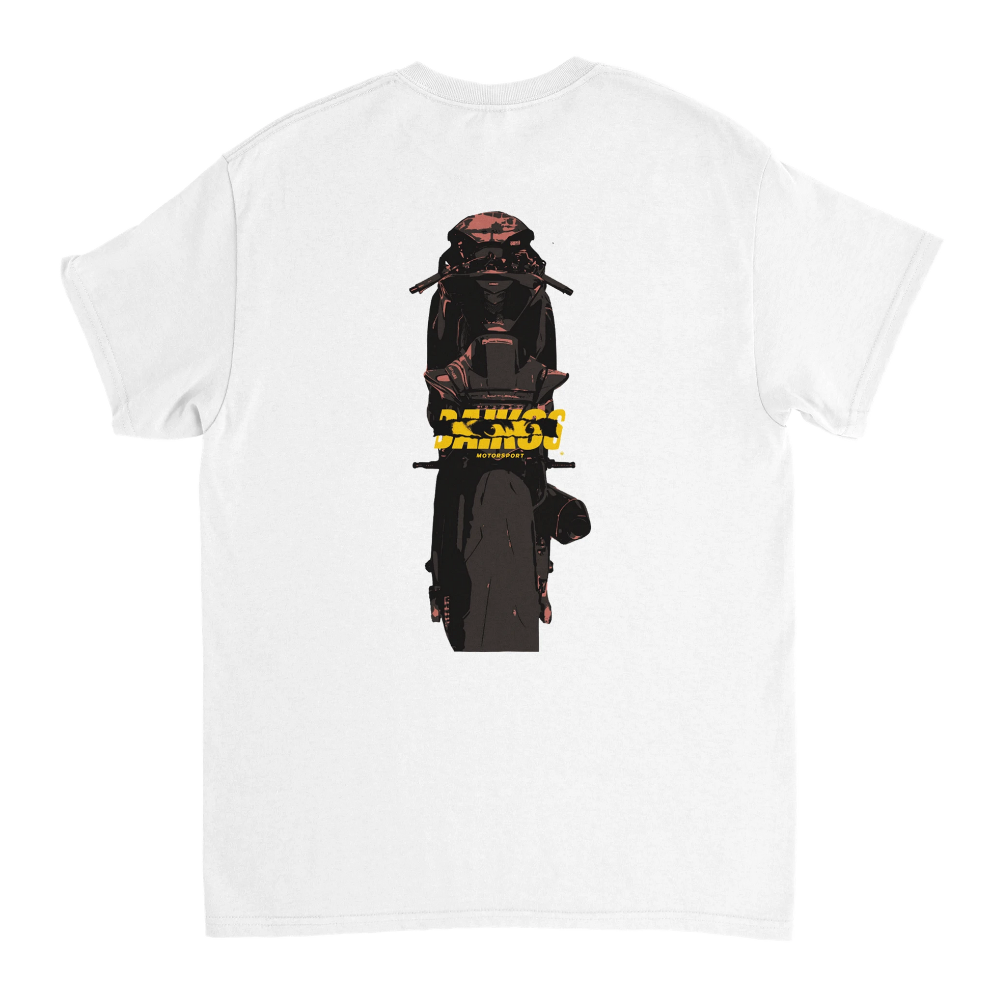 T-shirt DAIKOS CBR 1000 RR blanc avec visuel pilote moto et esprit racing