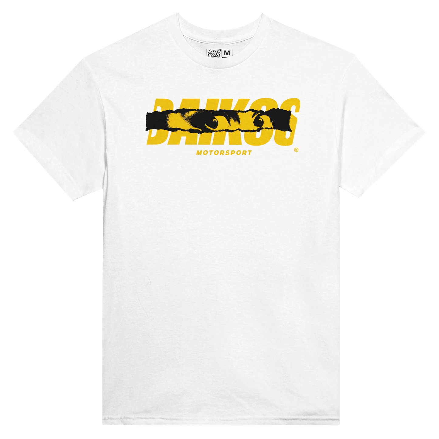 T-shirt DAIKOS CBR 1000 RR blanc streetwear moto logo DAIKOS jaune