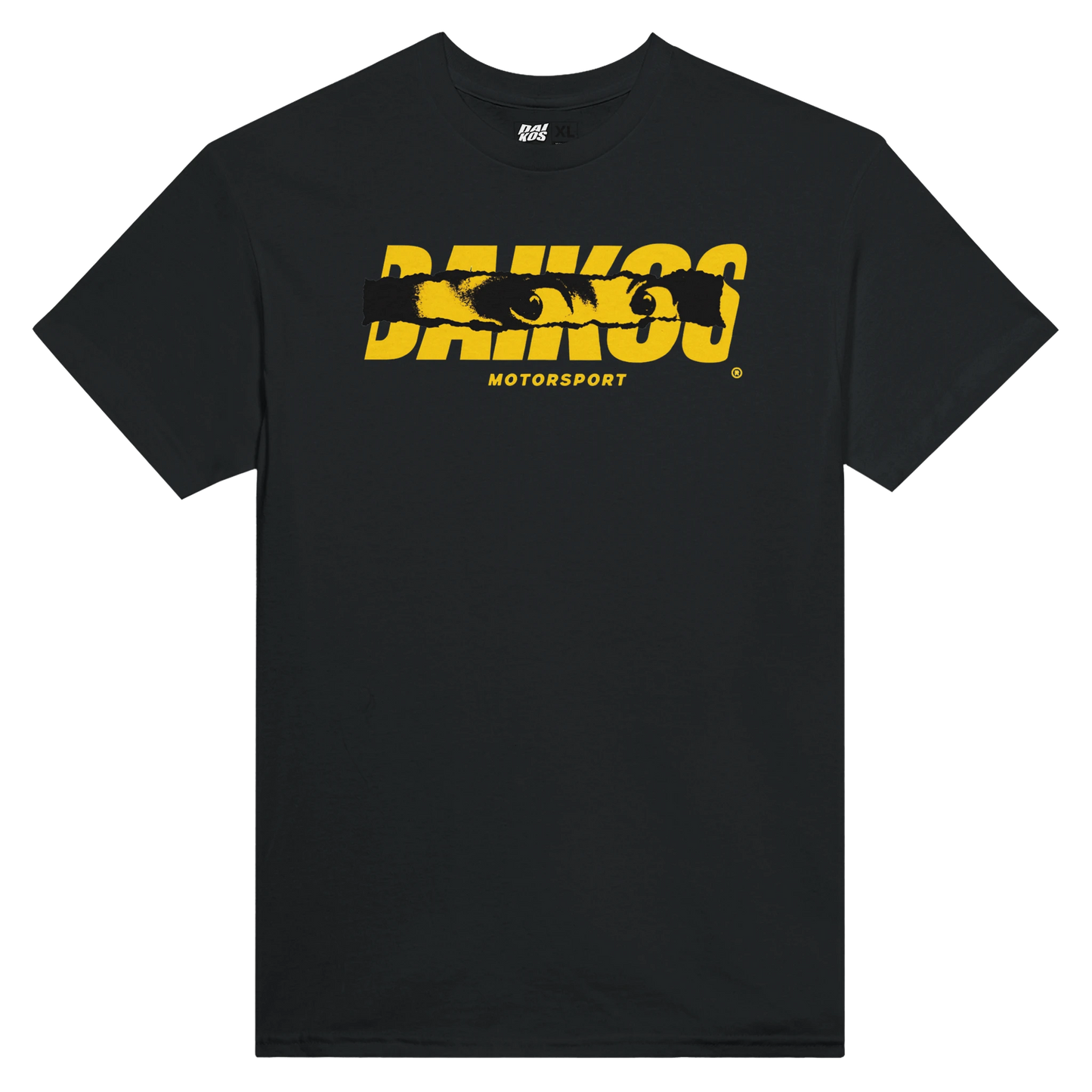 T-shirt DAIKOS CBR 1000 RR noir streetwear moto logo DAIKOS jaune