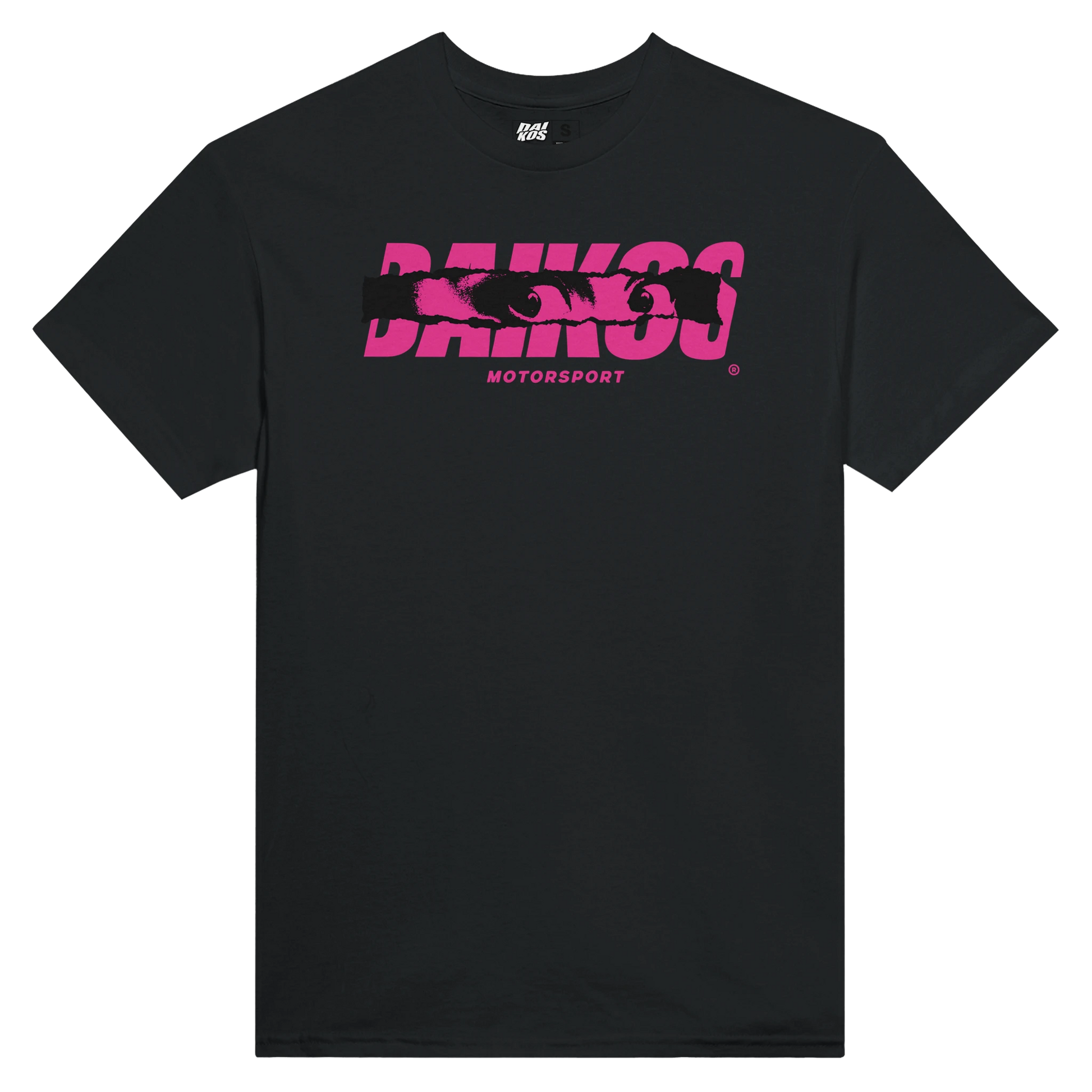 T-shirt DAIKOS GP noir streetwear moto logo DAIKOS rose