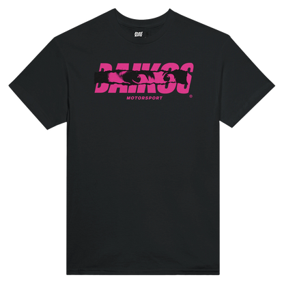 T-shirt DAIKOS GSXR GIRL noir streetwear moto logo DAIKOS rose
