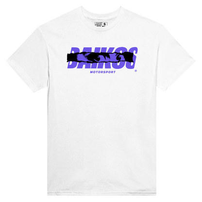 T-shirt DAIKOS INSOMNIA BLANC streetwear moto logo DAIKOS bleu