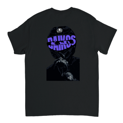 T-shirt DAIKOS INSOMNIA noir design nocturne avec pilote, esprit dark et mentalité racing.