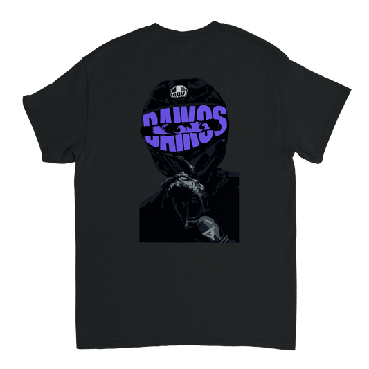 T-shirt DAIKOS INSOMNIA noir design nocturne avec pilote, esprit dark et mentalité racing.