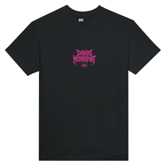 T-shirt DAIKOS PHANTOM noir streetwear motorsport logo rose
