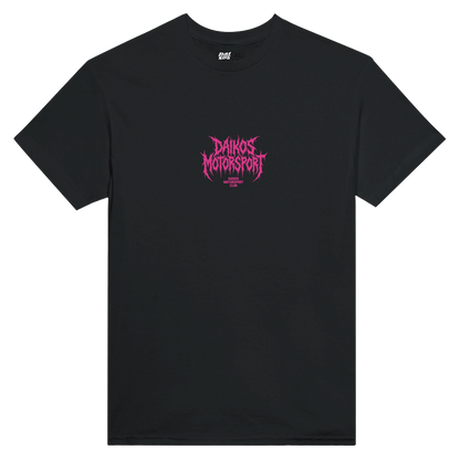 T-shirt DAIKOS PHANTOM noir streetwear motorsport logo rose