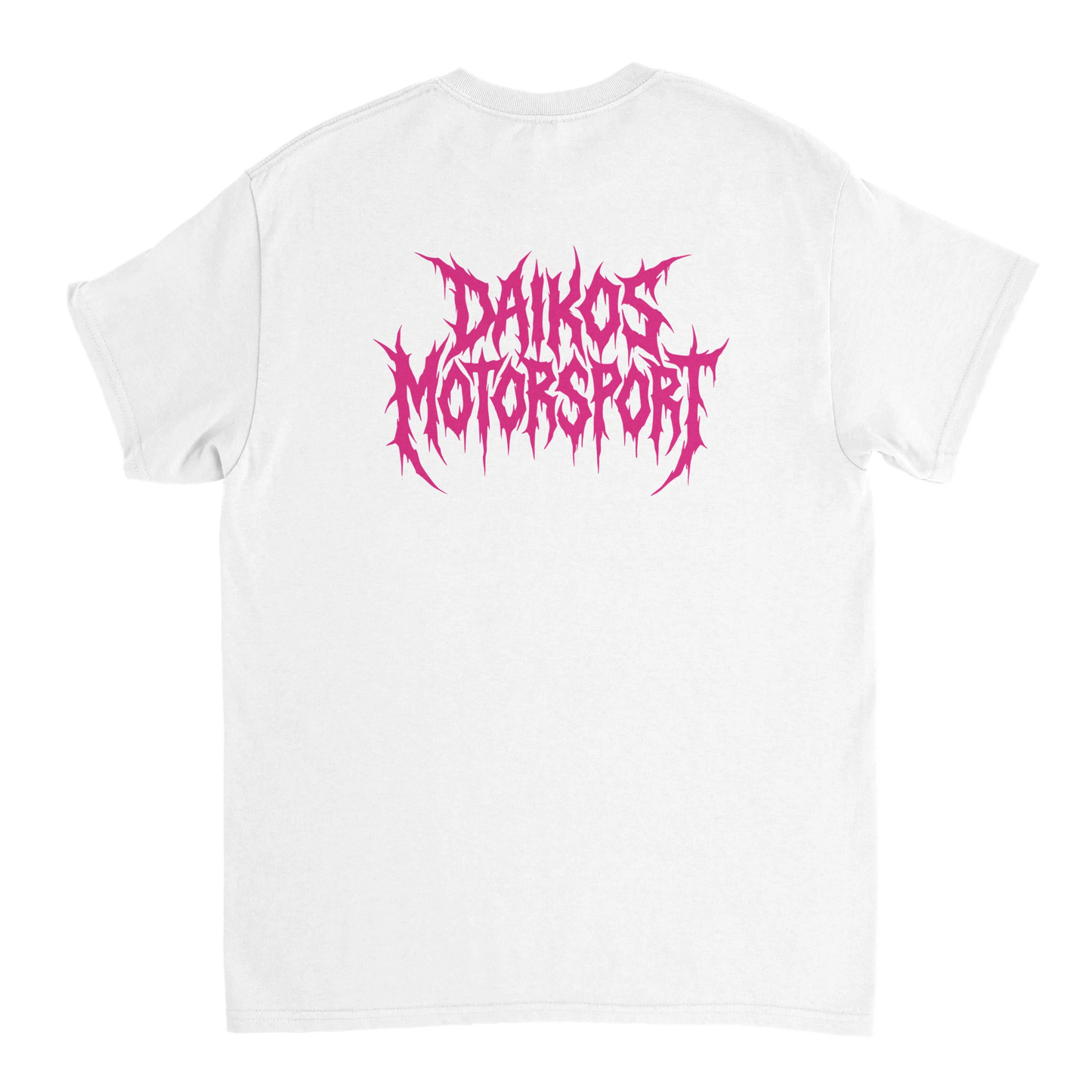 T-shirt DAIKOS Phantom blanc avec logo DAIKOS Motorsport design agressif